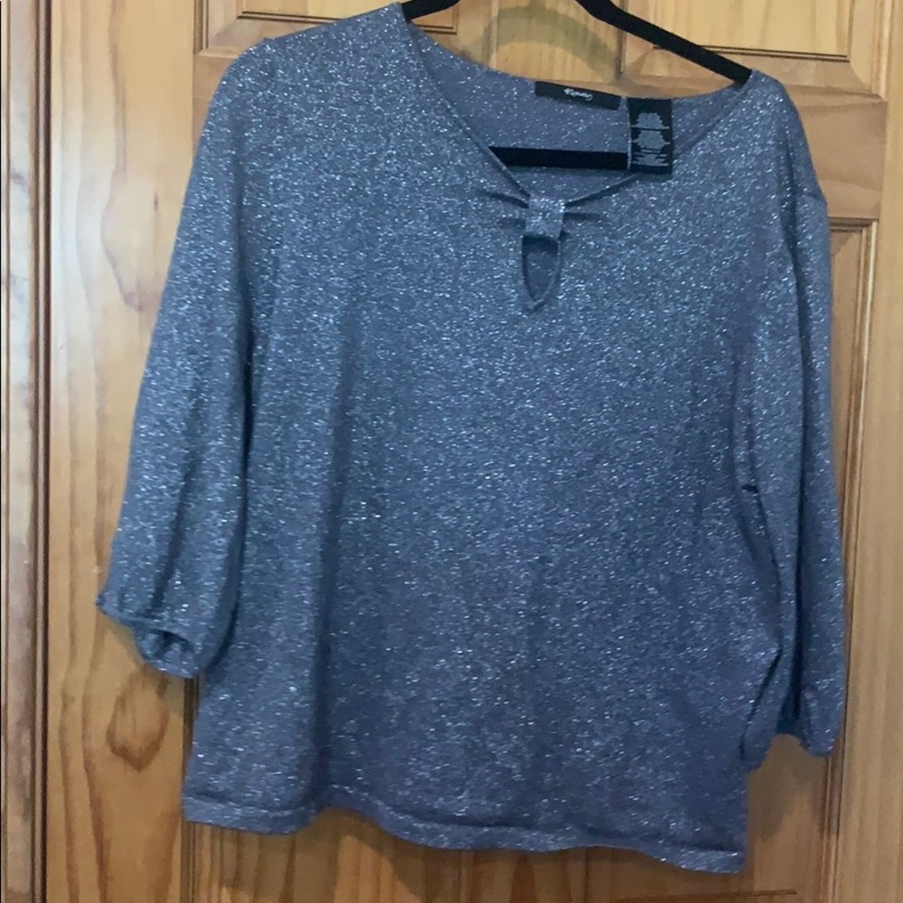 Silver Metallic Sweater